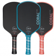 Six Zero Coral Elongated Pickleball Paddle