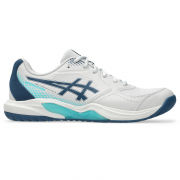 ASICS Gel-Dedicate 9 Men's Outdoor Pickleball Court Shoes (Concrete/Mako Blue)